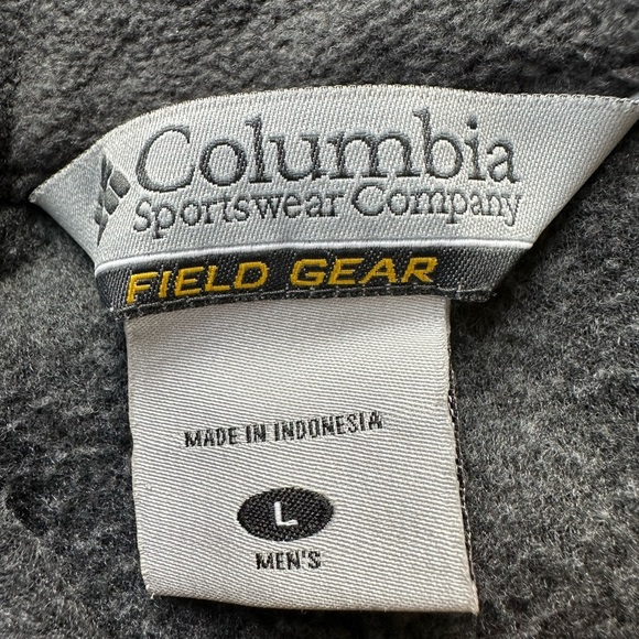 Columbia Field Gear Men's Charcoal Gray Fleece Full Zip Size Large - Picture 12 of 13